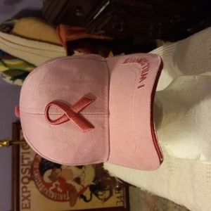 Ladies pink breast cancer hat
